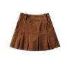 Brown Corduroy Pleated Skirt | Wendy - Red Velvet