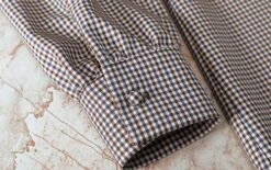 Brown Plaid Bow-Tie Blouse | Jisoo - BlackPink -Amped Apparel Brown Plaid Bow Tie Blouse Jisoo BlackPink 14 600x377 1