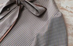 Brown Plaid Bow-Tie Blouse | Jisoo - BlackPink -Amped Apparel Brown Plaid Bow Tie Blouse Jisoo BlackPink 9 600x376 1