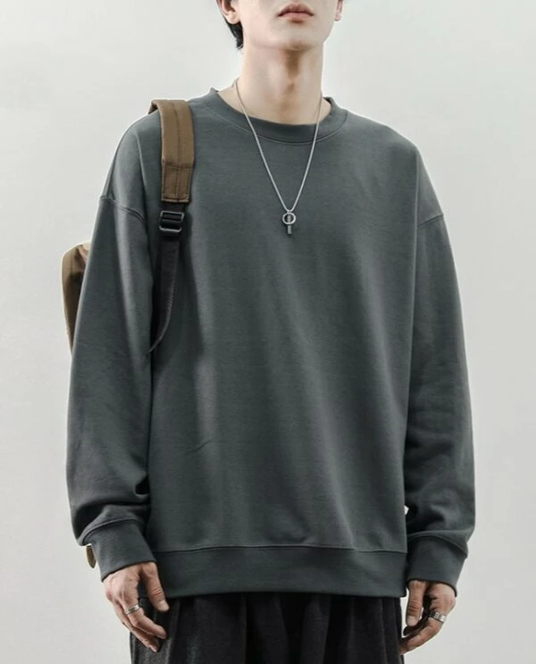Grey Crew Neck Sweatshirt | Changbin - Stray Kids 4 Grey Crew Neck Sweatshirt | Changbin - Stray Kids - Image 2