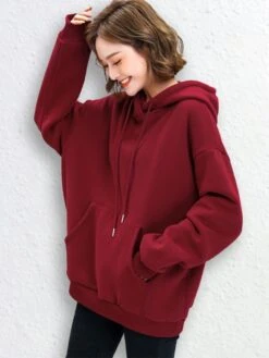 Wine Red Drawstring Hoodie | Changbin - Stray Kids -Amped Apparel Changbin Stray Kids Wine Red Drawstring Hoodie 1 600x800 1