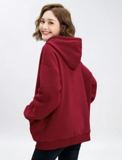 Wine Red Drawstring Hoodie | Changbin - Stray Kids -Amped Apparel Changbin Stray Kids Wine Red Drawstring Hoodie 2 600x790 1