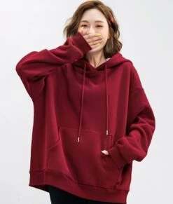 Wine Red Drawstring Hoodie | Changbin - Stray Kids