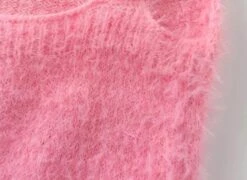 Lilac Fuzzy Knit Crop Top | Chiquita - BabyMonster -Amped Apparel Chiquita BabyMonster Lilac Fuzzy Knit Crop Top 4 600x438 1