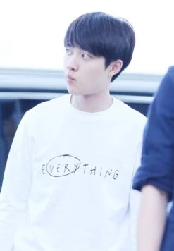 White "Everything" Print Sweatshirt | D.O. - EXO -Amped Apparel D.O. EXO White Everything Print Sweatshirt 1 600x865 1