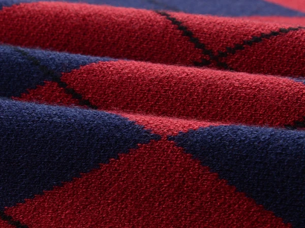 Red Short Puff Sleeve Argyle Top | Dahyun - Twice 7 Red Short Puff Sleeve Argyle Top | Dahyun - Twice - Image 5