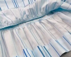 White Striped Peplum Blouse | Danielle - NewJeans -Amped Apparel Danielle NewJeans White Striped Peplum Blouse 8 600x480 1