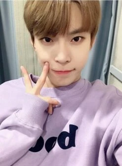 Lilac Booze Sweatshirt | Doyoung - NCT -Amped Apparel Doyoung Purple Booze Sweater Inspiration 1 e1643273267387