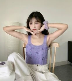 White Floral Embroidered Knitted Crop Top | E:U - Everglow -Amped Apparel EU Everglow Floral Embroidered White Knitted Top 28 600x679 1