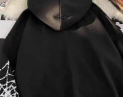 Black Spider Web Printed Hoodie | Felix - Stray Kids -Amped Apparel Felix Stray Kids Black Spider Web Printed Hoodie 6 600x475 1