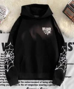 Black Spider Web Printed Hoodie | Felix - Stray Kids -Amped Apparel Felix Stray Kids Black Spider Web Printed Hoodie 7 600x725 1