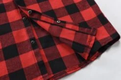 Red Checkered Hooded Shirt | Felix - Stray Kids -Amped Apparel Felix Stray Kids Red Checkered Hooded Shirt 4 600x399 1