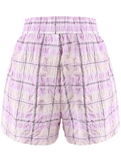 Lilac Plaid Short | Giselle - Aespa -Amped Apparel Giselle Aespa Lilac Plaid Short 2