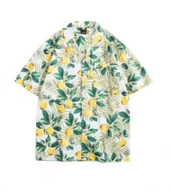 Green And Yellow Lemon Pattern Shirt | Soobin - TXT