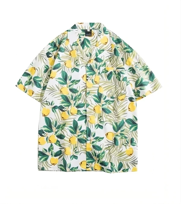 Green And Yellow Lemon Pattern Shirt | Soobin - TXT 3 Green And Yellow Lemon Pattern Shirt | Soobin - TXT