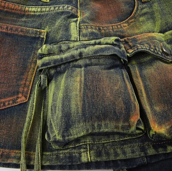 Green Gradient Multi-Pocket Denim Skirt | Yeji - ITZY 8 Green Gradient Multi-Pocket Denim Skirt | Yeji - ITZY - Image 6
