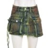 Green Gradient Multi-Pocket Denim Skirt | Yeji - ITZY -Amped Apparel Green Gradient Multi Pocket Denim Skirt Yeji ITZY 3 600x770 1