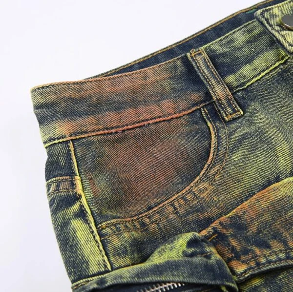 Green Gradient Multi-Pocket Denim Skirt | Yeji - ITZY 6 Green Gradient Multi-Pocket Denim Skirt | Yeji - ITZY - Image 4