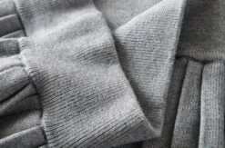 Grey Knitted Fine Pleats Skirt | IU -Amped Apparel Grey Knitted Fine Pleats Skirt IU 9 600x396 1