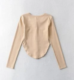 Grey Long Sleeves Corset-Style Top | Yoohyeon - Dreamcatcher -Amped Apparel Grey Long Sleeves Corset Style Top Yoohyeon Dreamcatcher 2 600x644 1