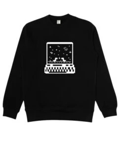 Black Retro Style Sweatshirt | Haechan - NCT