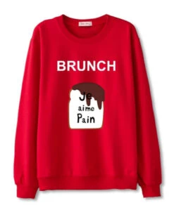 Red Brunch Sweatshirt | Hani - EXID -Amped Apparel Hani Brunch Sweater 4 600x750 1