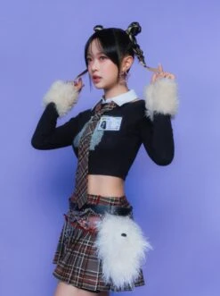 Black Cat Print Long Sleeve Top | Hanni - NewJeans 20 Black Cat Print Long Sleeve Top | Hanni - NewJeans -Amped Apparel Hanni NewJeans Black Cat Print Long Sleeve Top 1