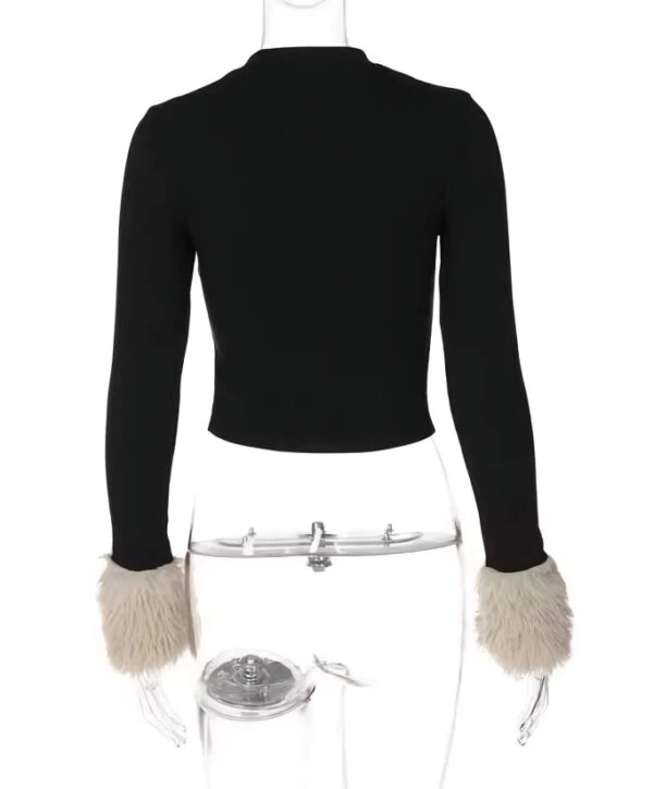 Black Cat Print Long Sleeve Top | Hanni - NewJeans 6 Black Cat Print Long Sleeve Top | Hanni - NewJeans - Image 4