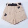 Beige Front Pocketed Shorts | Hyuna -Amped Apparel Hyuna Beige Front Pocketed Shorts 16 600x670 1
