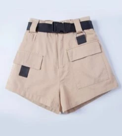 Beige Front Pocketed Shorts | Hyuna