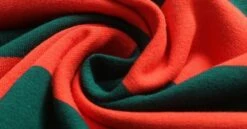 Orange And Green Striped Cotton Polo Shirt | Hyunjin - Stray Kids -Amped Apparel Hyunjin Stray Kids Striped Cotton Polo Top 21 1 600x314 1