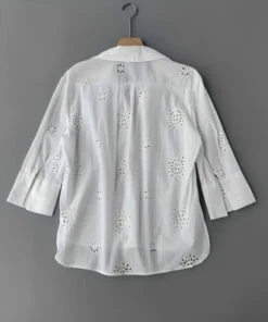 White Cut-Out Embroidery Shirt | Hyunjin - Stray Kids -Amped Apparel Hyunjin Stray Kids White Cut Out Embroidery Shirt 10 600x720 1