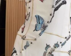 Beige Butterfly Print Dress | IU -Amped Apparel IU Beige Butterfly Print Dress 4 600x479 1