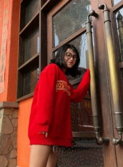 Red Boston College Sweatshirt | IU -Amped Apparel IU Boston College Red Sweatshirt 3 600x812 1