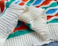 Green Striped Puff Sleeve Crop Top | IU -Amped Apparel IU Green Striped Puff Sleeve Crop Top 6 600x480 1