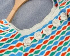 Green Striped Puff Sleeve Crop Top | IU -Amped Apparel IU Green Striped Puff Sleeve Crop Top 7 600x480 1