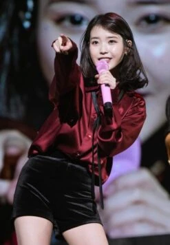 Wine Red Satin Silk Shirt | IU -Amped Apparel IU Wine Red Satin Silk Shirt 4