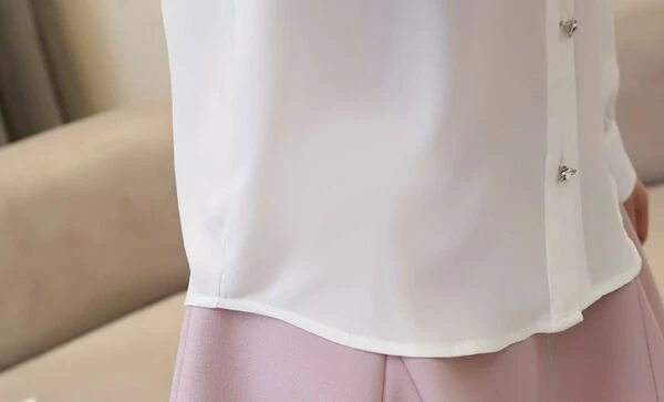 White Ruffled Long Sleeved Blouse | Irene - Red Velvet 17 White Ruffled Long Sleeved Blouse | Irene - Red Velvet - Image 15