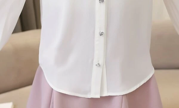 White Ruffled Long Sleeved Blouse | Irene - Red Velvet 16 White Ruffled Long Sleeved Blouse | Irene - Red Velvet - Image 14