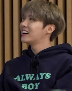 Black 'Always Boy' Printed Hoodie | J-Hope - BTS -Amped Apparel J Hope BTS Black Always Boy Printed Hoodie 2 600x755 1