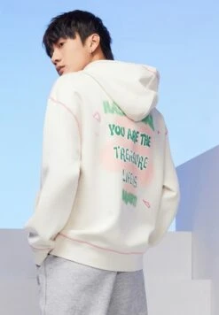White Contrasting Topstitch Hoodie | J-Hope - BTS -Amped Apparel J Hope BTS White Contrasting Topstitch Hoodie 1 600x864 1