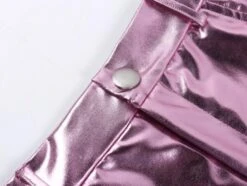 Pink Metallic Mini Skirt | J - STAYC -Amped Apparel J STAYC Pink Metallic Mini Skirt 8 600x451 1