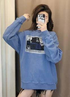 Blue Washed Crew Neck Sweatshirt | Jaehyun - NCT 14 Blue Washed Crew Neck Sweatshirt | Jaehyun - NCT -Amped Apparel Jaehyun C0a0v0 Washed Crew Neck Sweater 1 e1643297501395