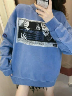 Blue Washed Crew Neck Sweatshirt | Jaehyun - NCT 16 Blue Washed Crew Neck Sweatshirt | Jaehyun - NCT -Amped Apparel Jaehyun C0a0v0 Washed Crew Neck Sweater 2 e1643297465148 600x795 1