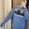 Blue Washed Crew Neck Sweatshirt | Jaehyun - NCT