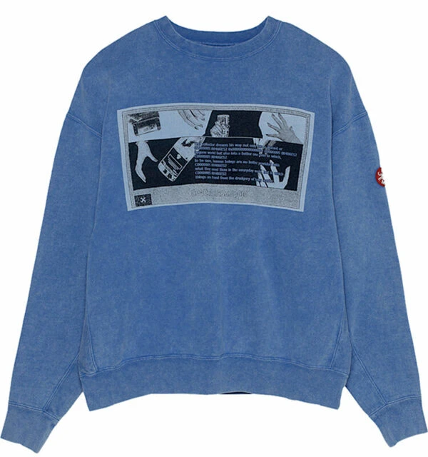 Blue Washed Crew Neck Sweatshirt | Jaehyun - NCT 4 Blue Washed Crew Neck Sweatshirt | Jaehyun - NCT - Image 2