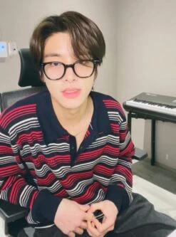 Black And Red Striped Polo Shirt | Jake - Enhypen -Amped Apparel Jake Enhypen Black And Red Striped Polo Shirt 1 600x810 1