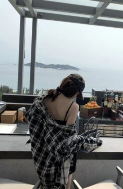 Black Distressed Plaid Shirt | Jake - Enhypen -Amped Apparel Jake Enhypen Black Distressed Plaid Shirt 19