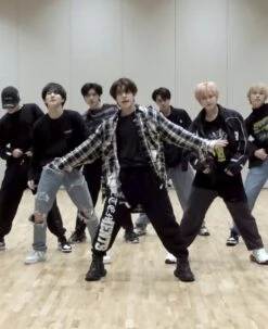 Black Distressed Plaid Shirt | Jake - Enhypen -Amped Apparel Jake Enhypen Black Distressed Plaid Shirt 3 600x735 1