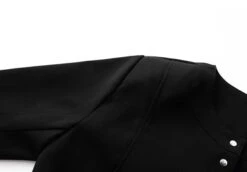 Black Snap Button Long Sleeve Shirt | Jennie - BlackPink -Amped Apparel Jennie BlackPink Black Snap Button Long Sleeve Shirt 5 600x417 1